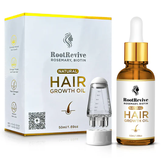 RootRevive Hair Growth Oil with packaging