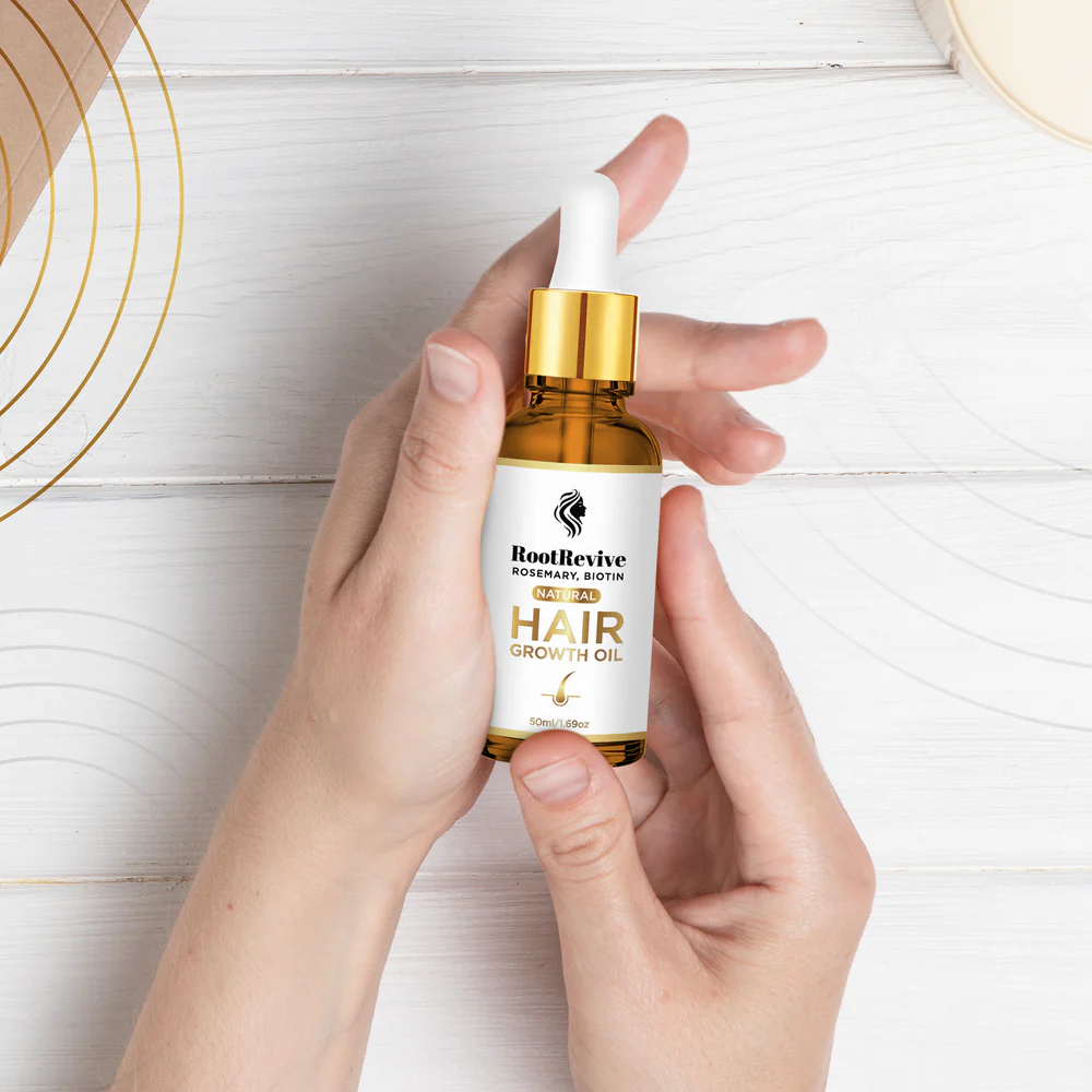 RootRevive Hair Growth Oil with packaging